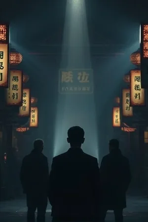街角放映室剧照 老城区巷口的放映厅霓虹招牌